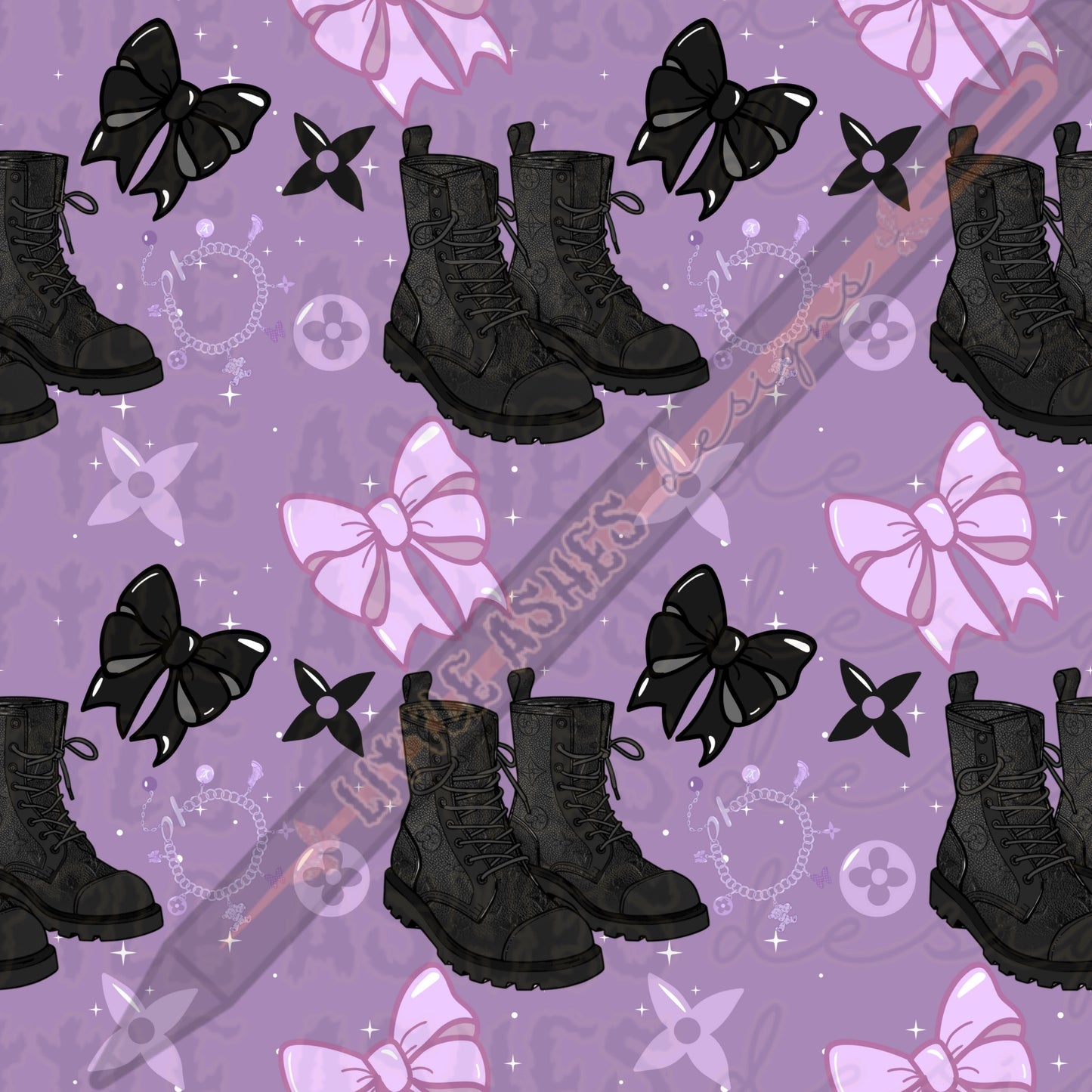 Black and lilac coquette