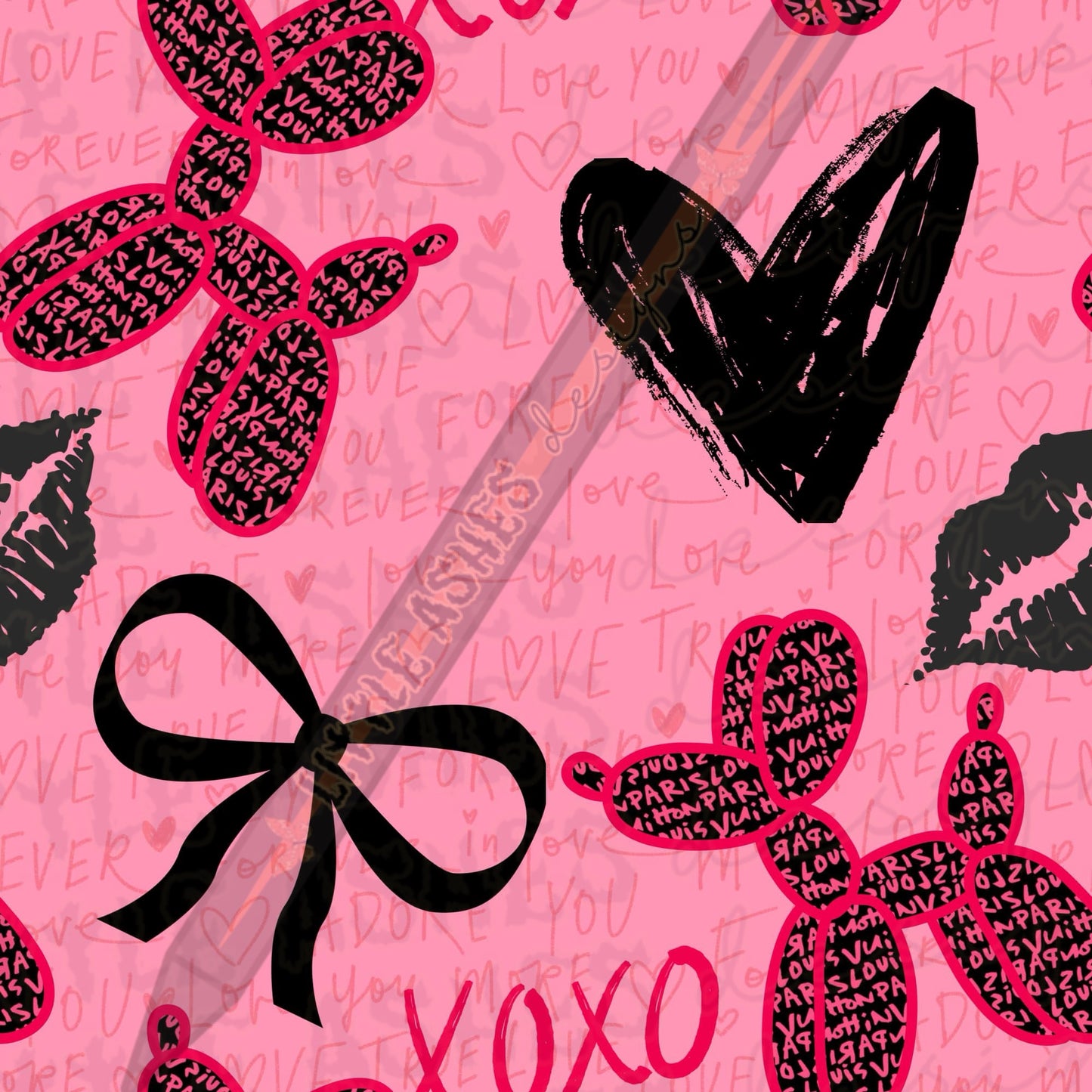 Xoxo boujee balloon dog