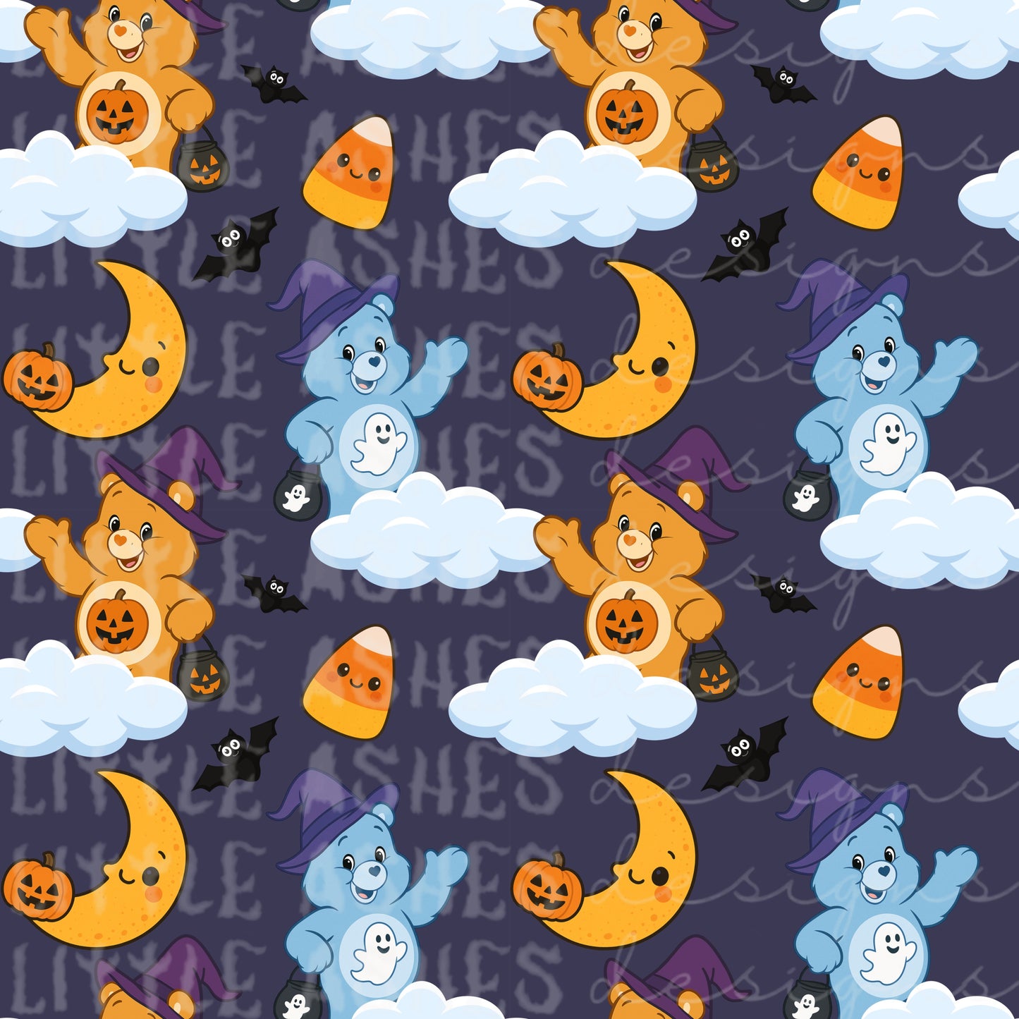 Purple Halloween bears