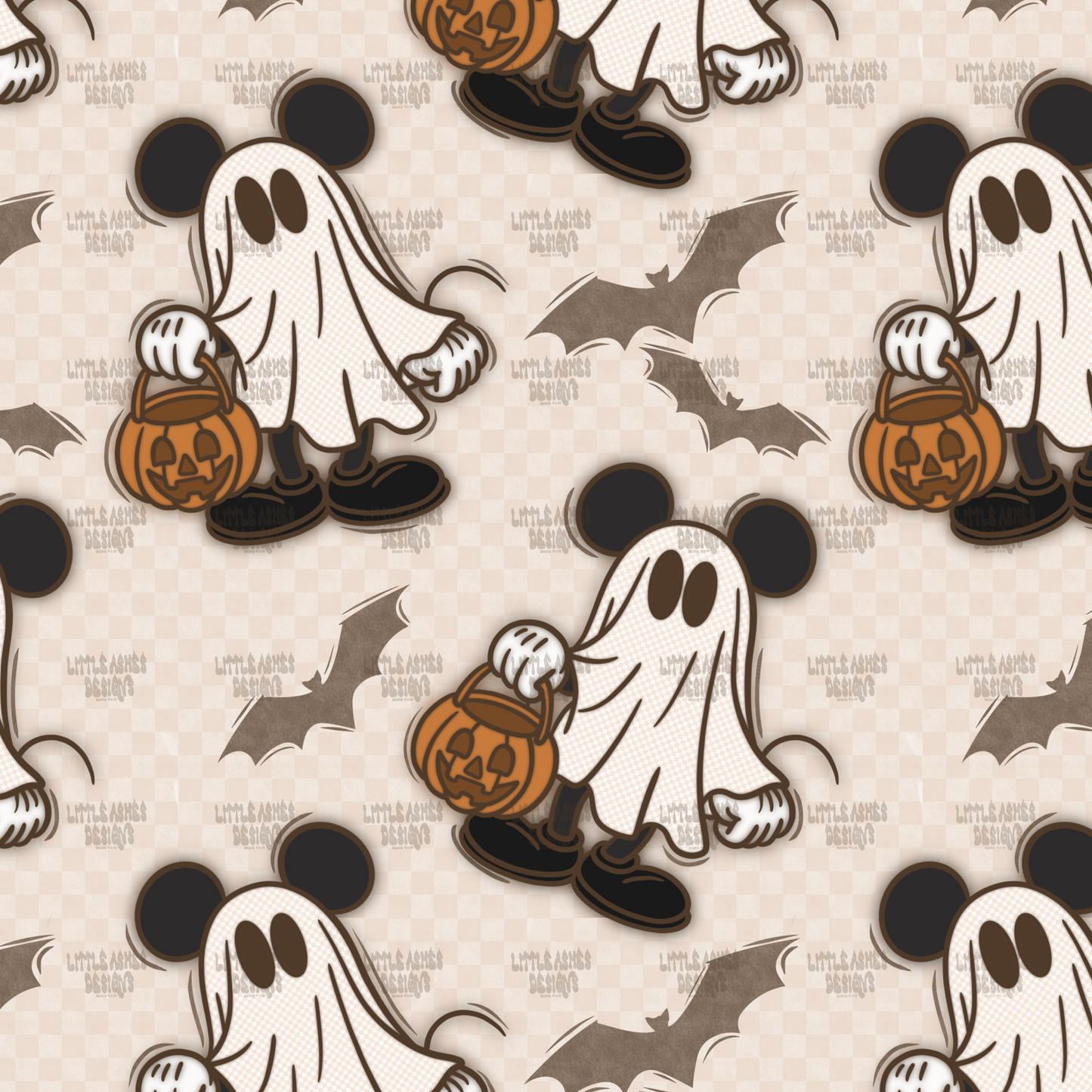 Spooky Ghost Seamless