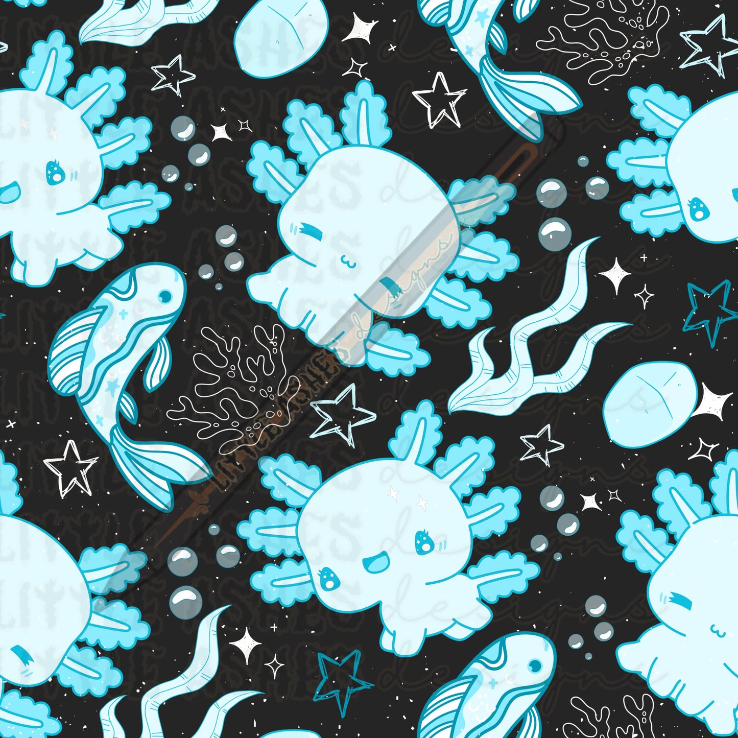 Blue axolotl