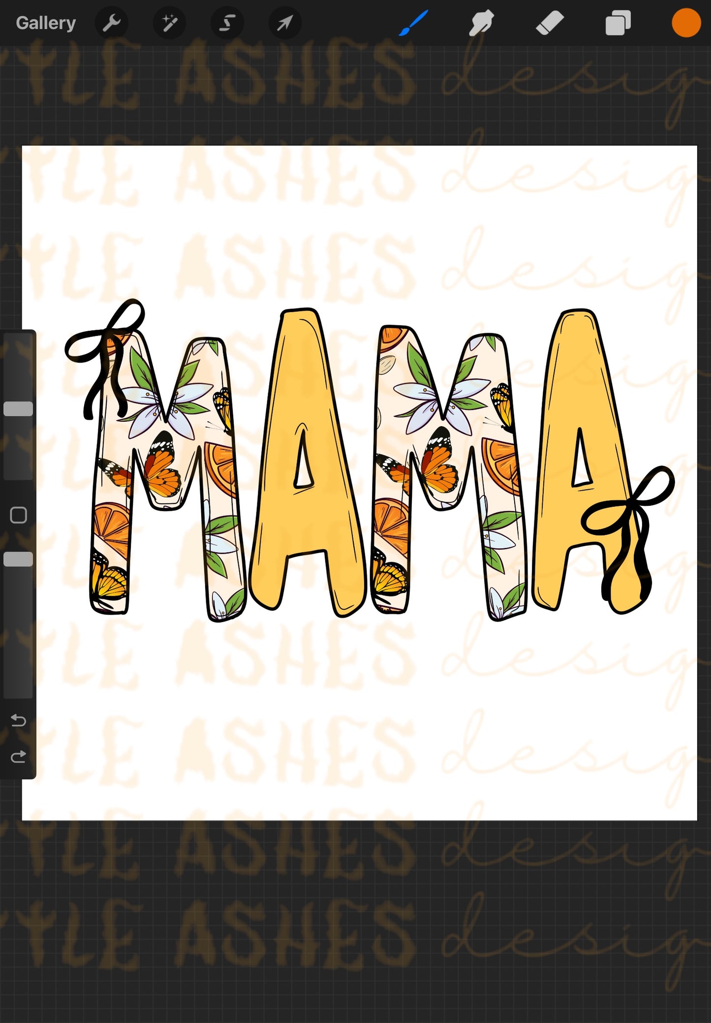 Mama editable procreate template