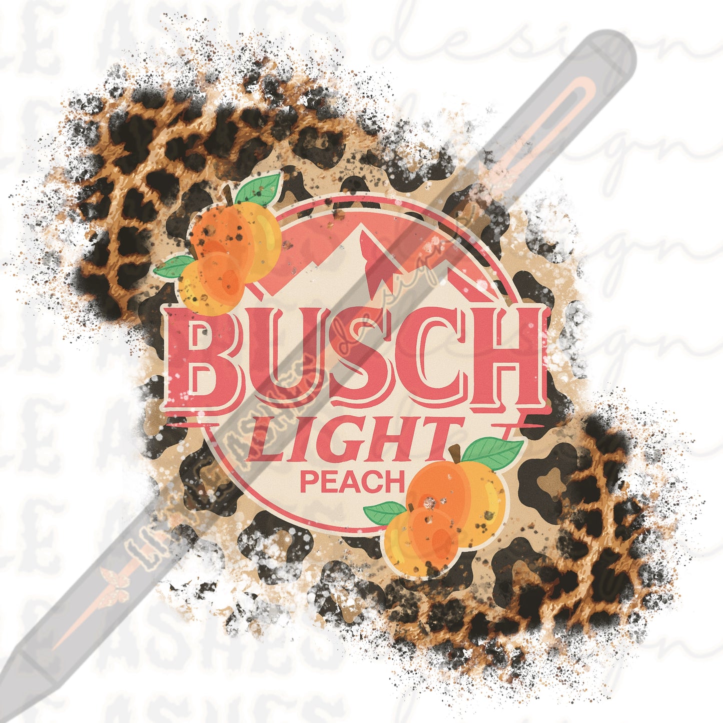 Peach light png and mock up