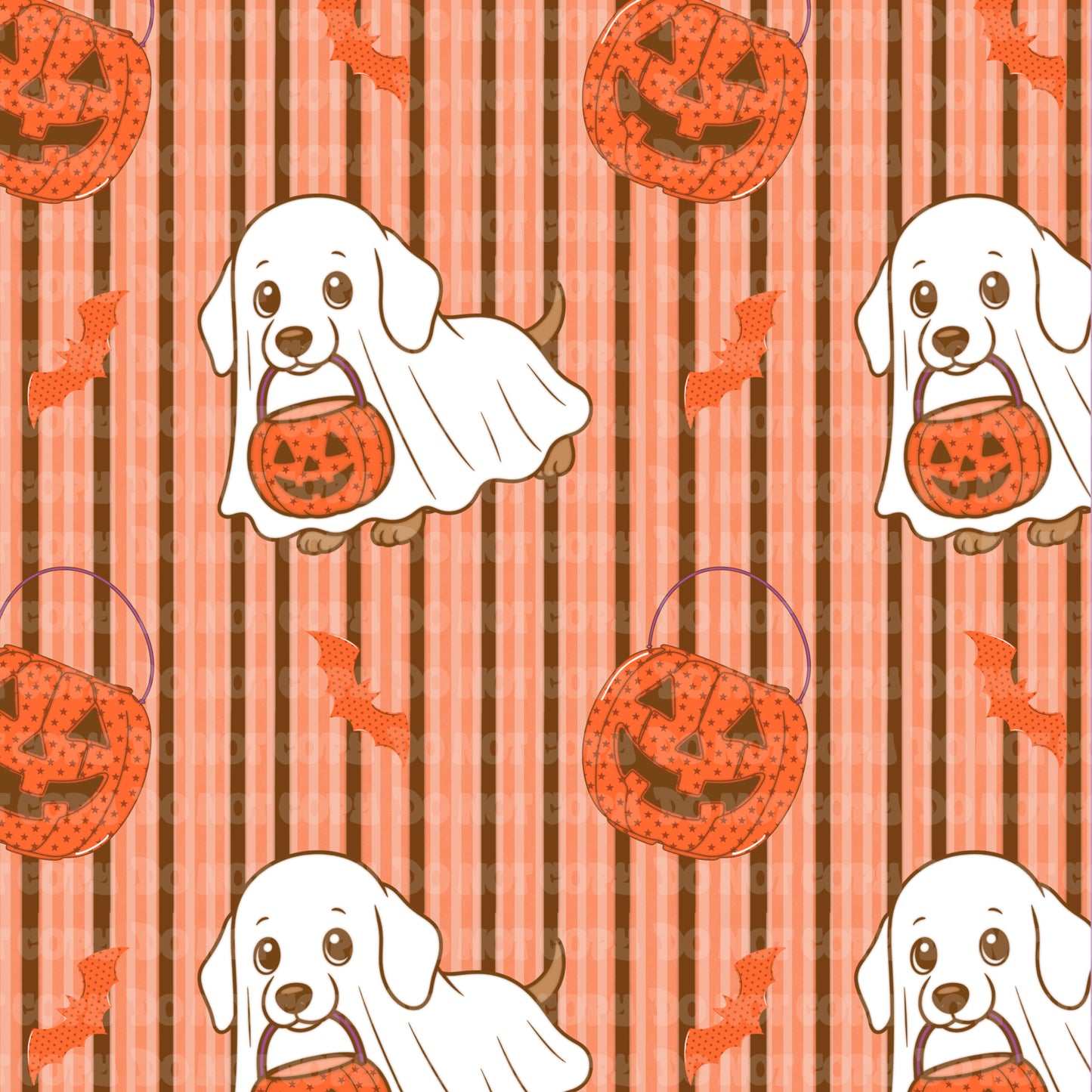 Dog pumpkin seamless