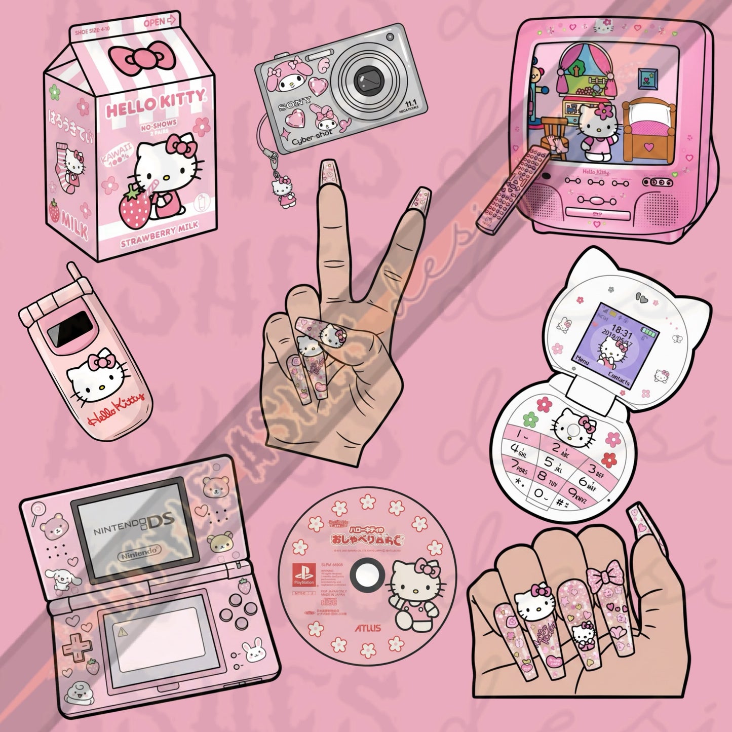 Y2K girly clipart