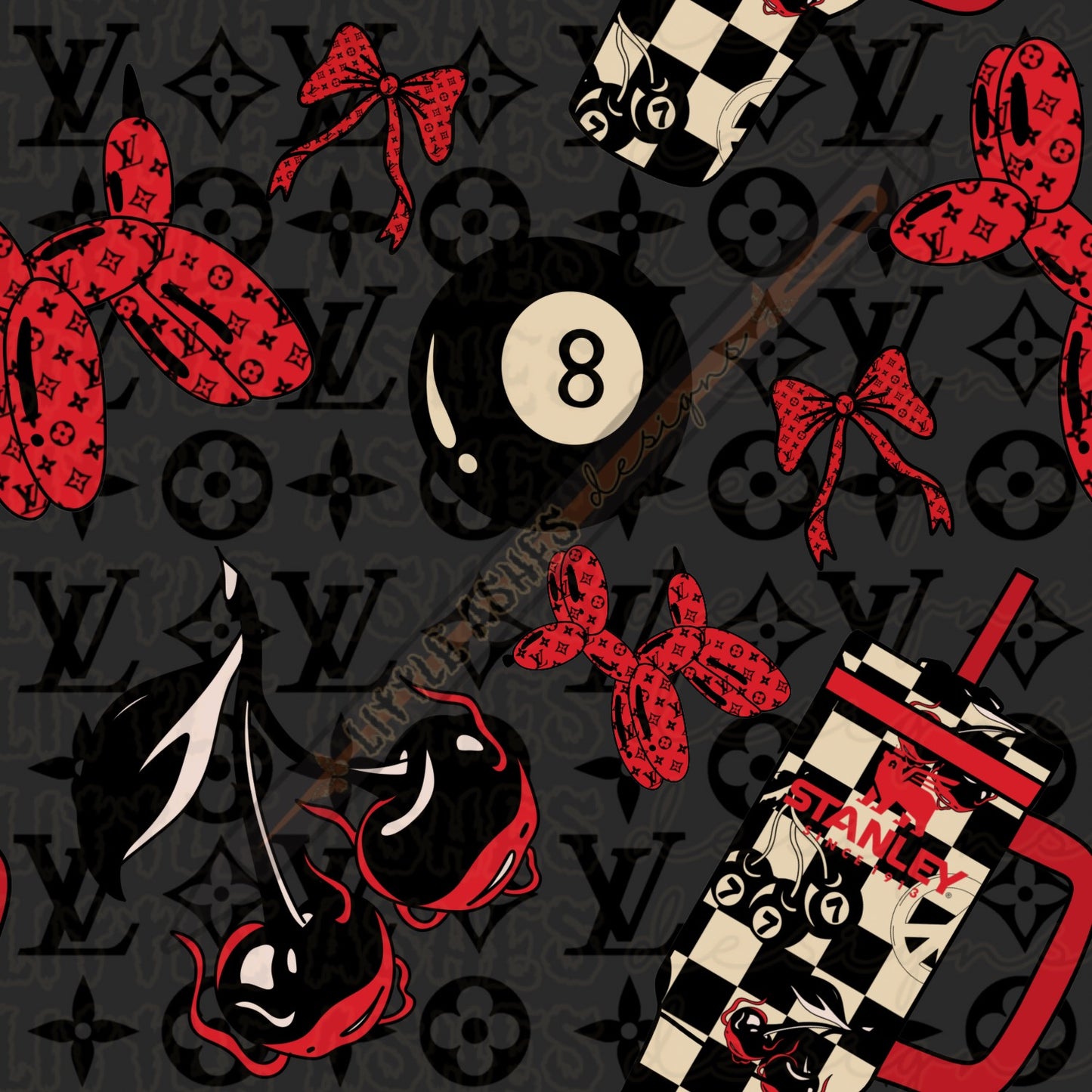 Black and red colorway boujee