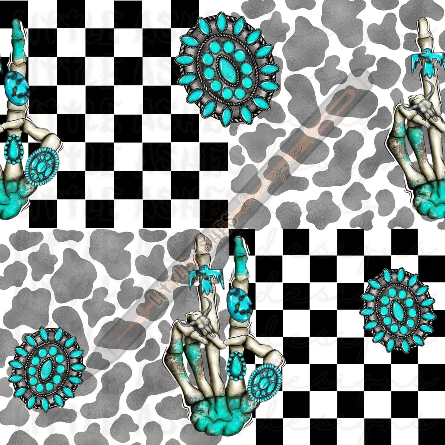 Skull checkered