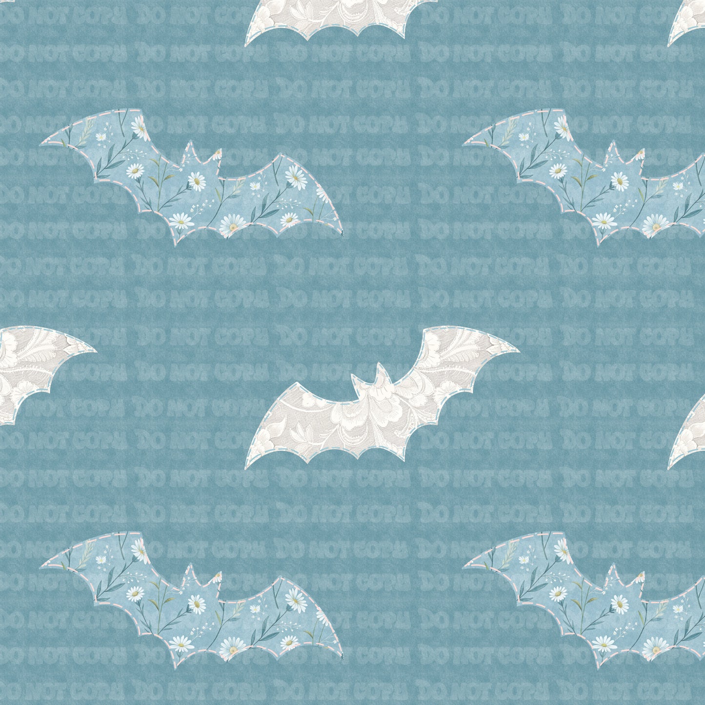 Halloween Lace and denim bats