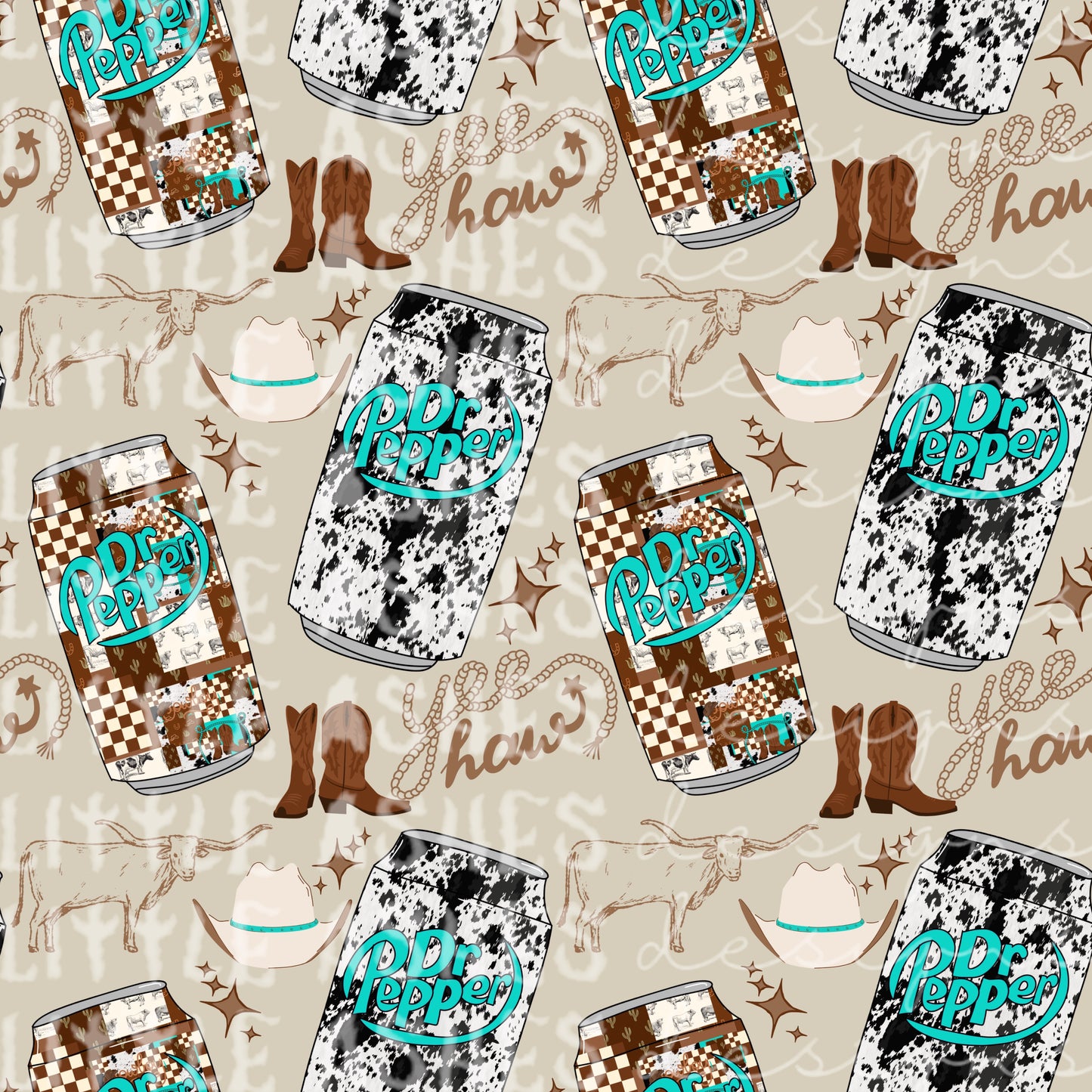 Western and cowprint soda