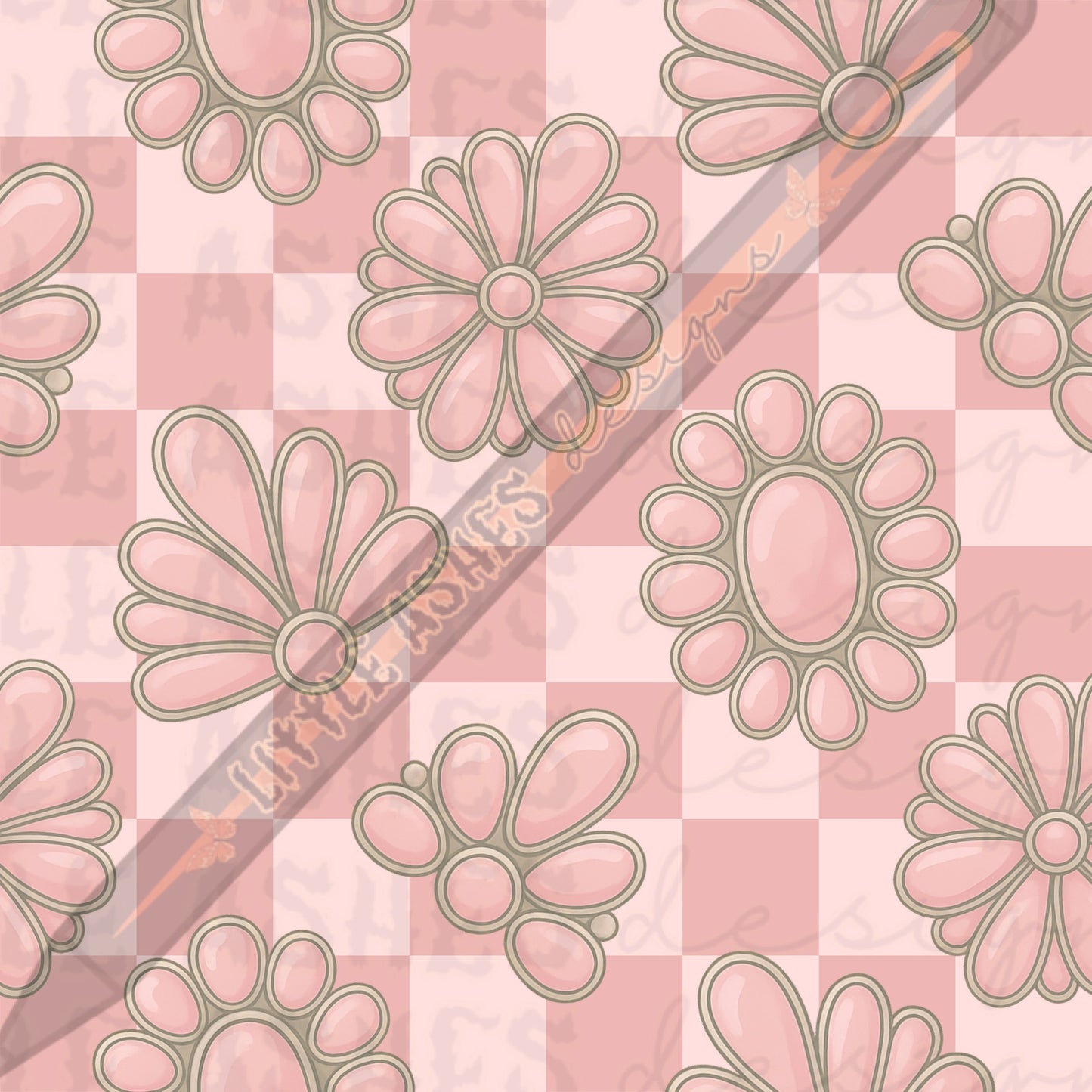 Pink check and jewels (mystery)