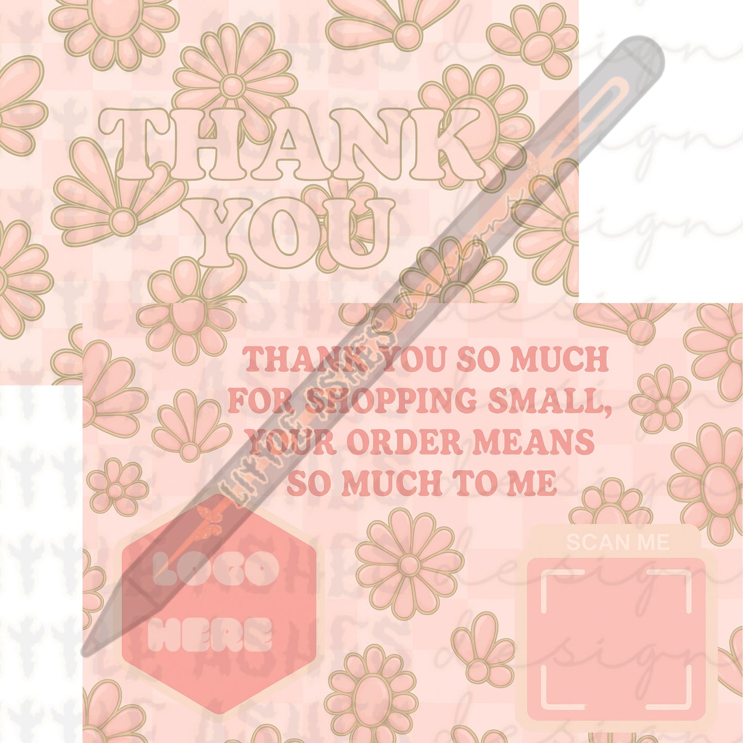 Thank you card graphic
