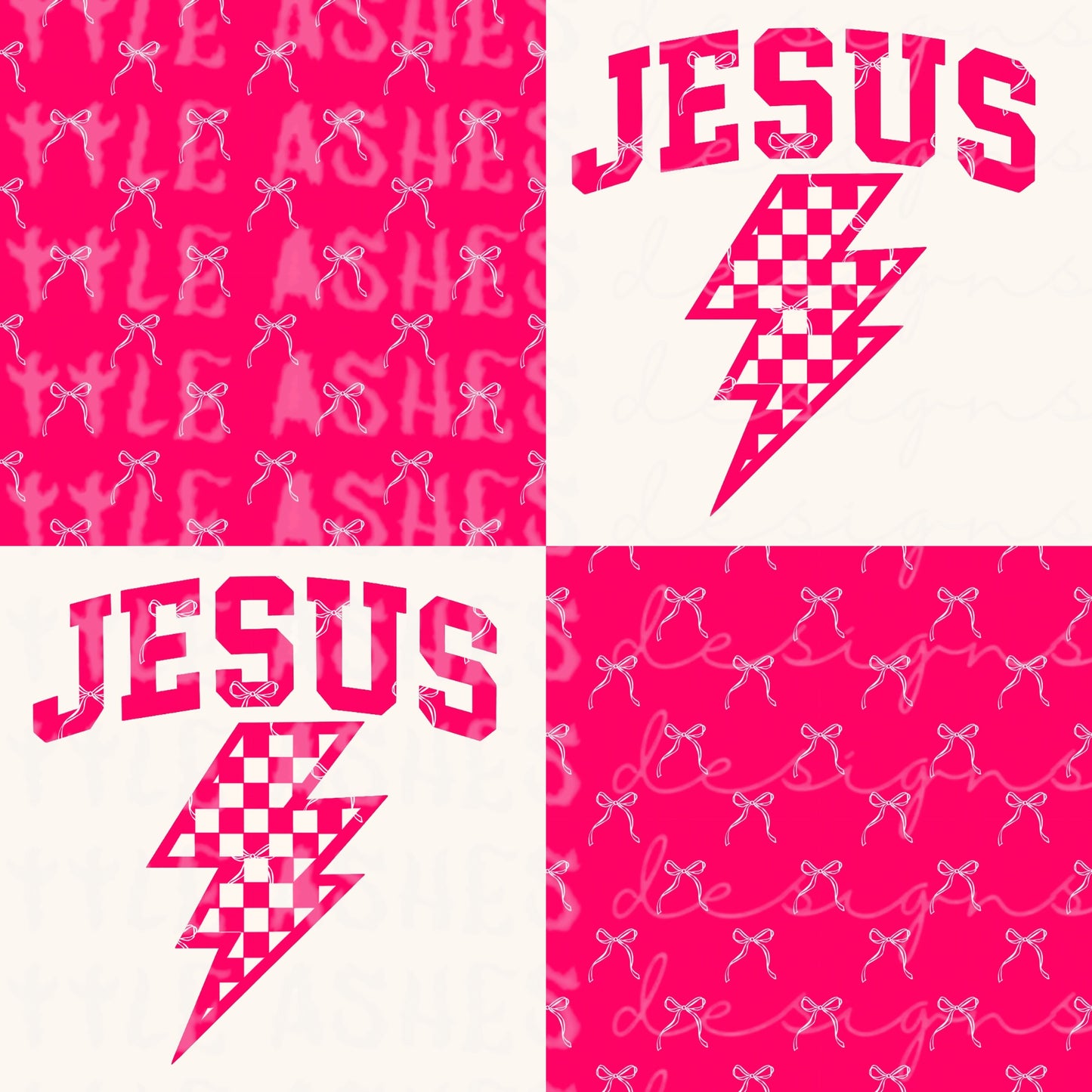 Jesus and coquette bows bundle