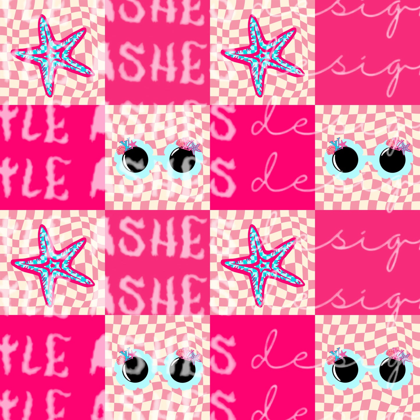 Pink summer checks