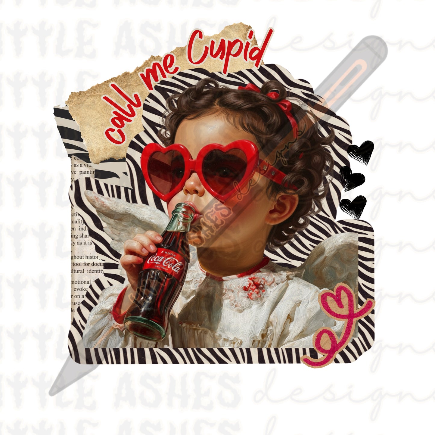 Call me Cupid png bundle  retro valentines collab