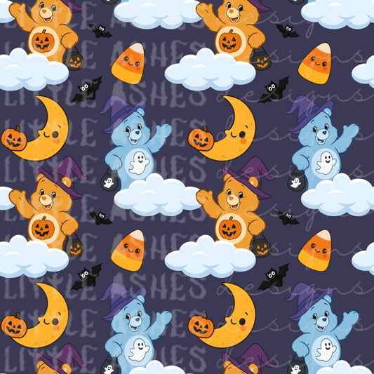 Purple Halloween bears