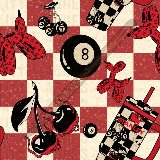Checkered balloon dog