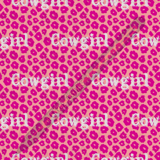 Pink leopard cowgirl