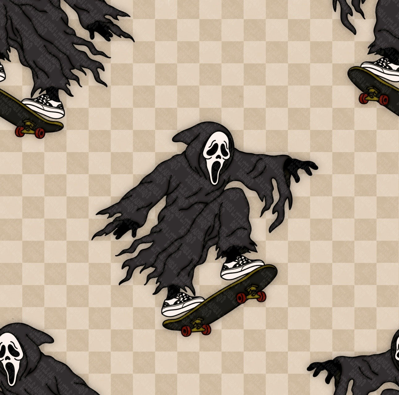 Spooky Skateboard Seamless