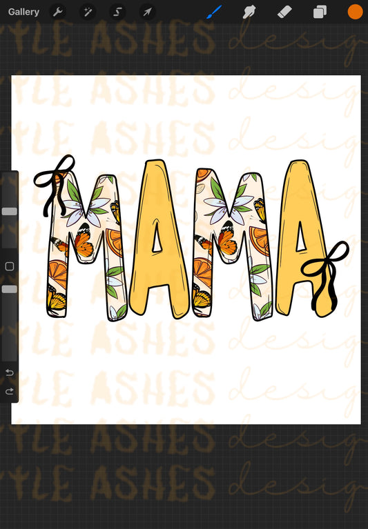 Mama editable procreate template