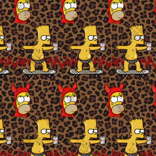 Leopard Skateboard Seamless