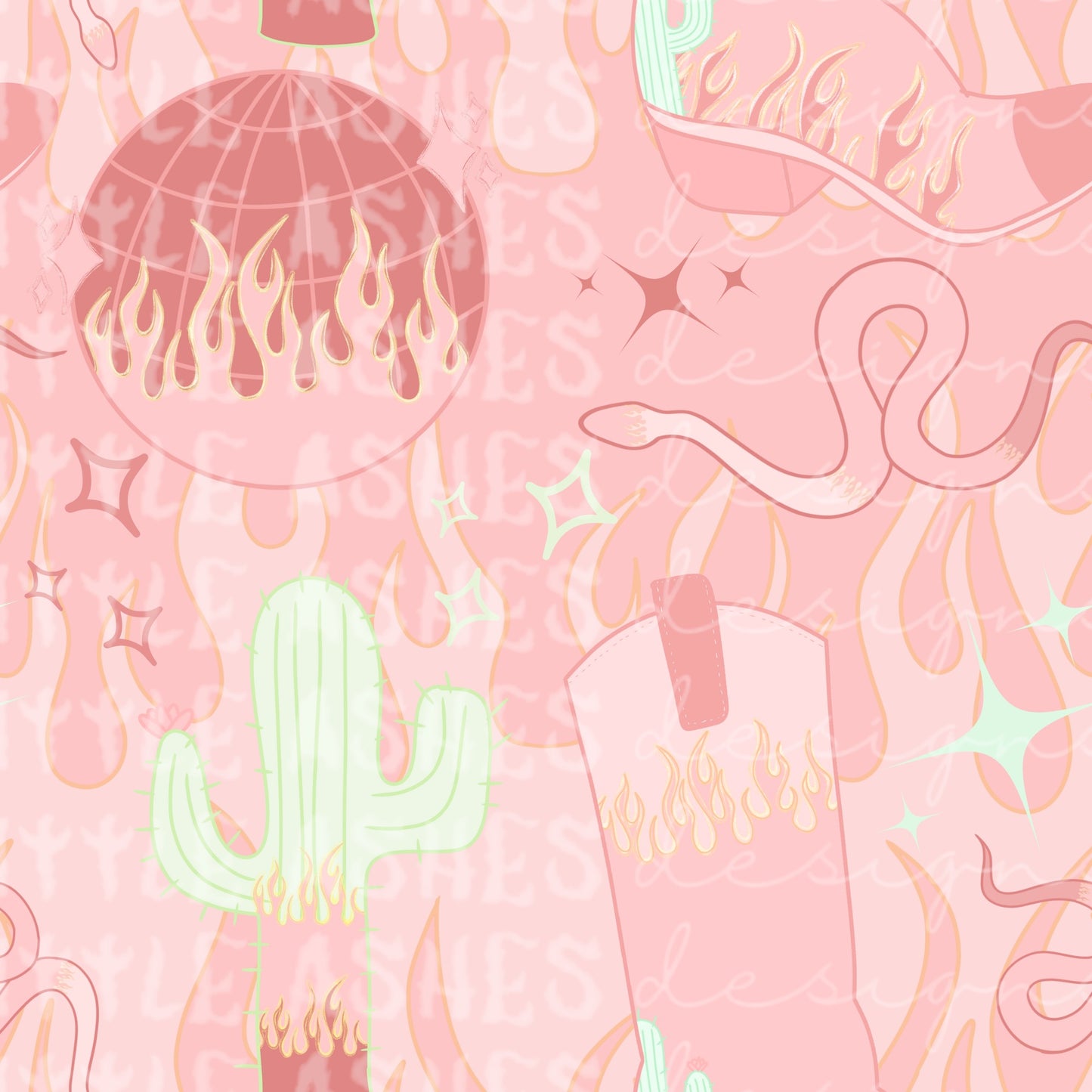 Flaming cowgirl