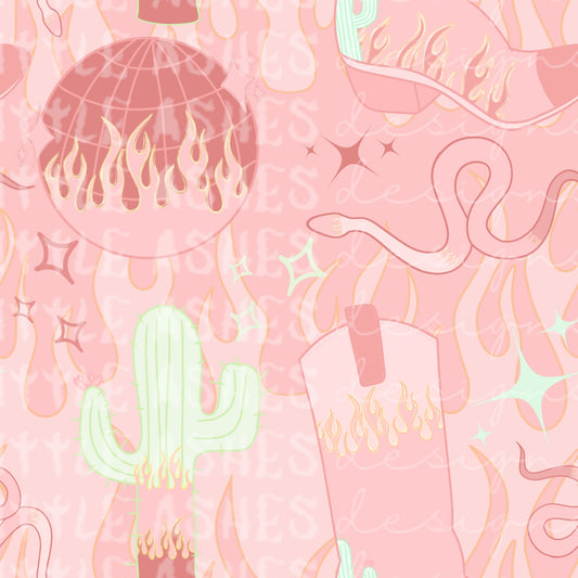 Flaming cowgirl