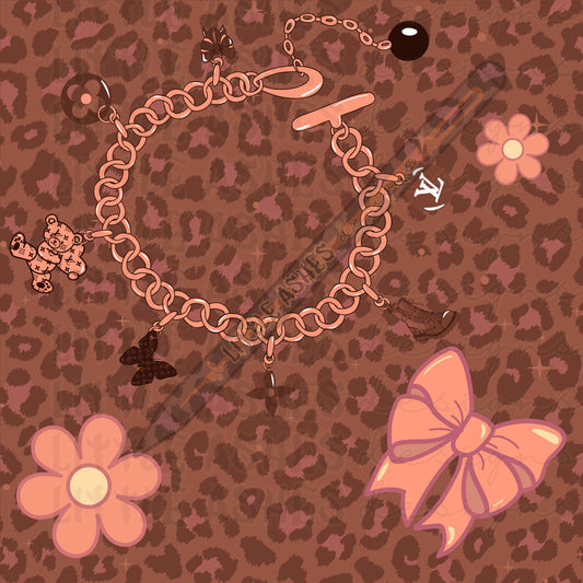 Peachy cheetah bracelet