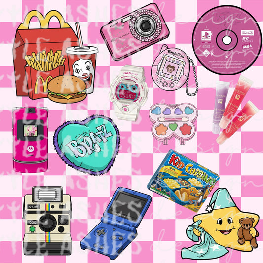 Y2K nostalgia clipart