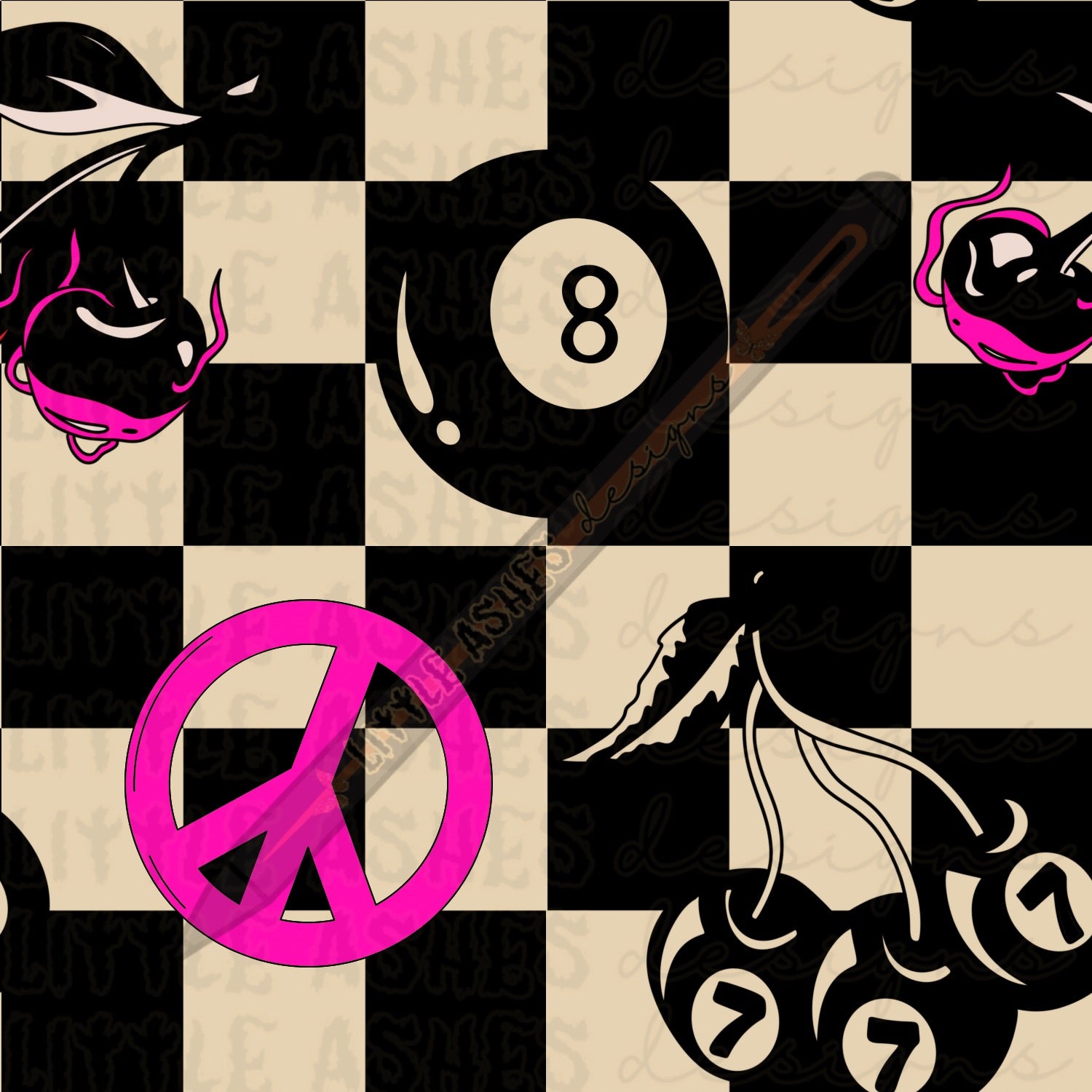 Pink color way lucky 8 – Little Ashes Designs