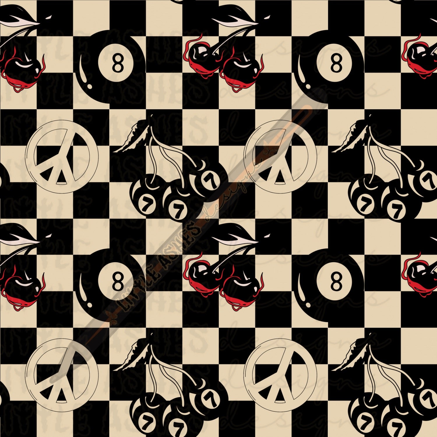 Black colorway lucky 8 – Little Ashes Designs