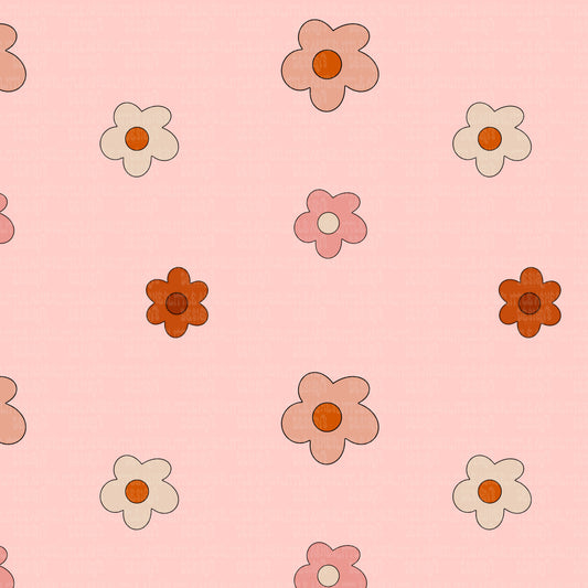 Pink Floral retro Seamless