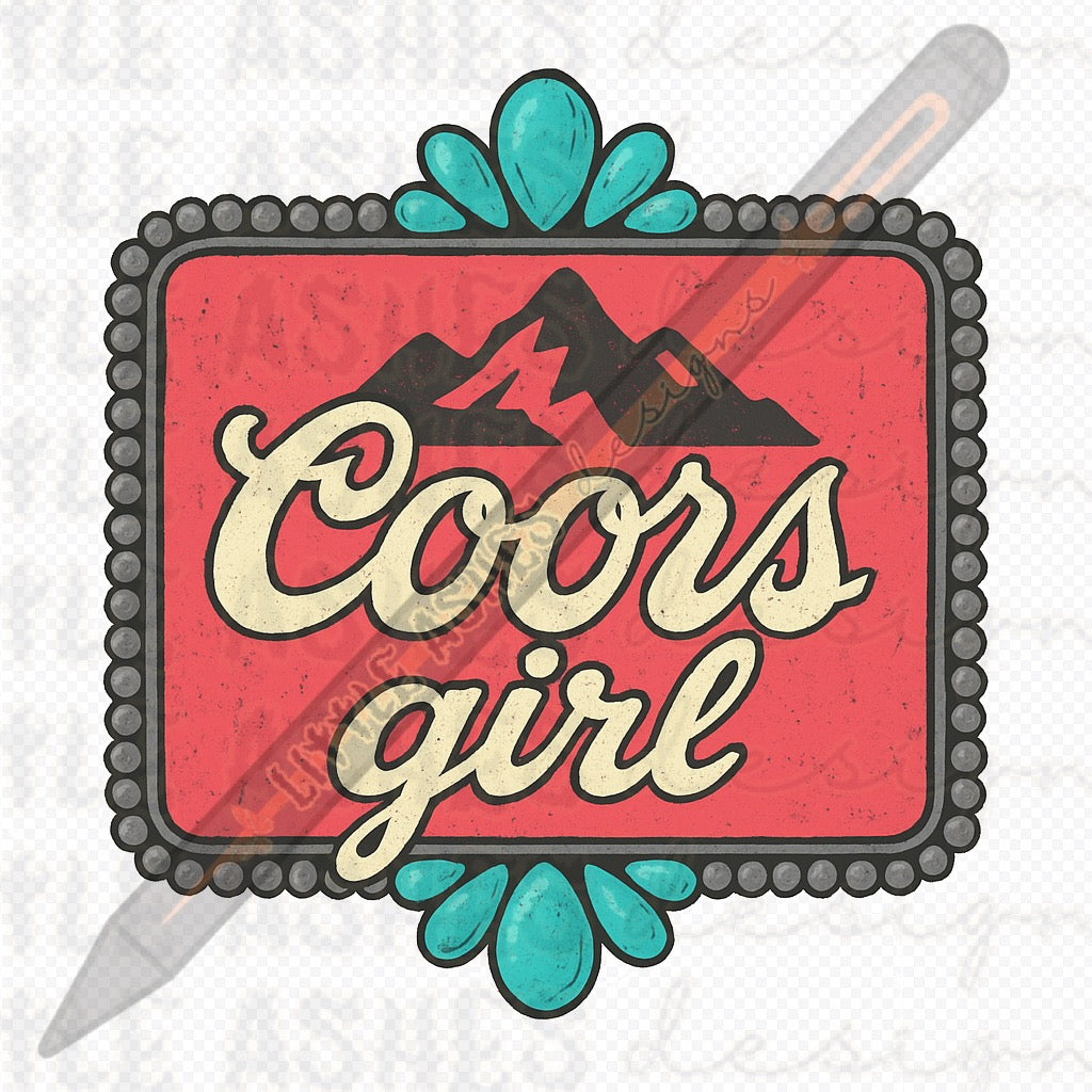 Coors girl png and clipart