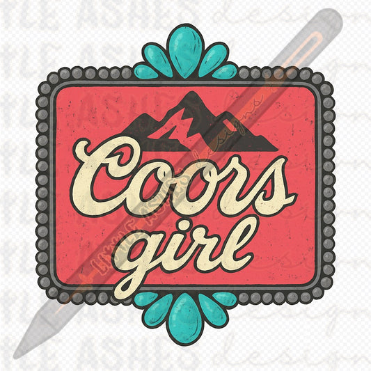 Coors girl png and clipart