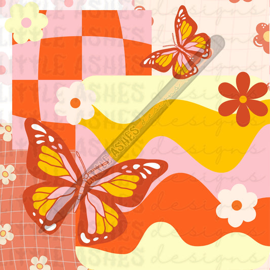 Boho butterfly patch work