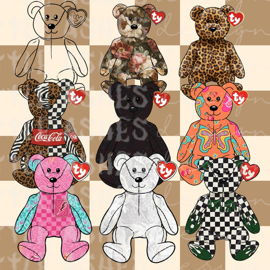 Beanie baby clipart bundle