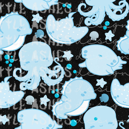Blue Under the sea with contrast
