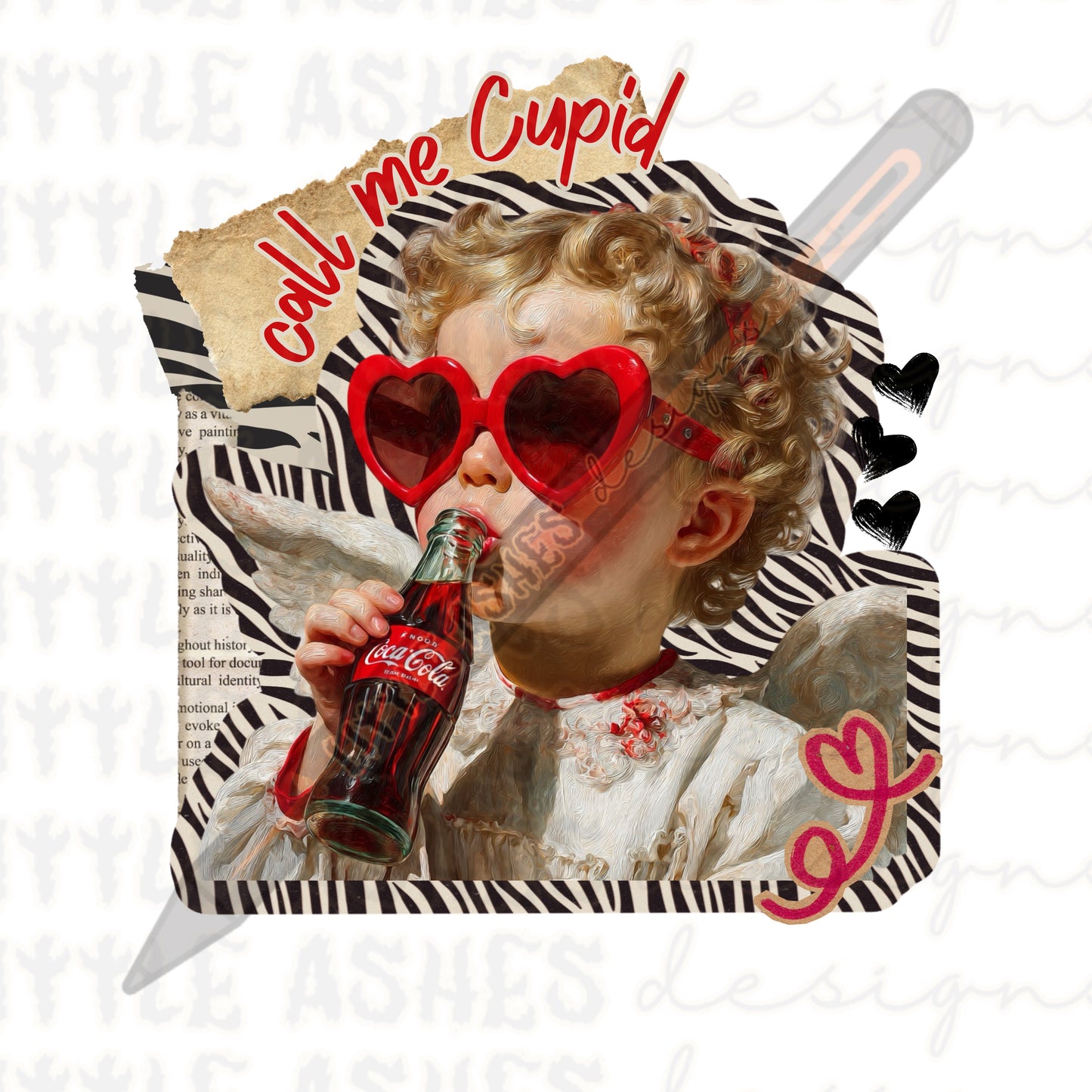 Call me Cupid png bundle  retro valentines collab