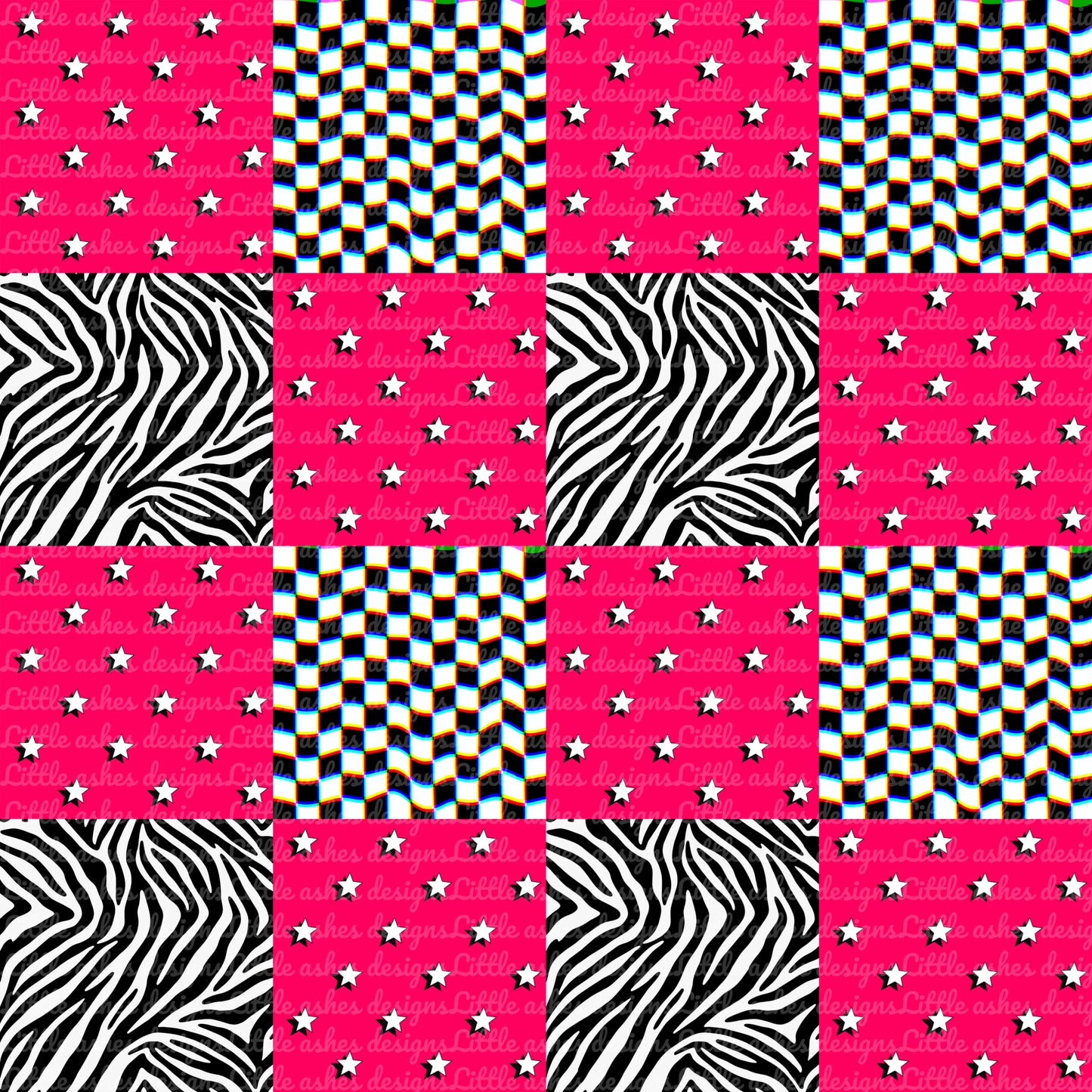 Pink Retro Check Seamless