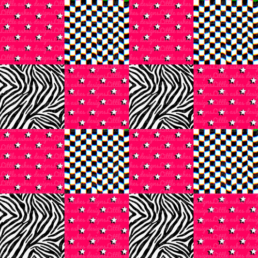 Pink Retro Check Seamless