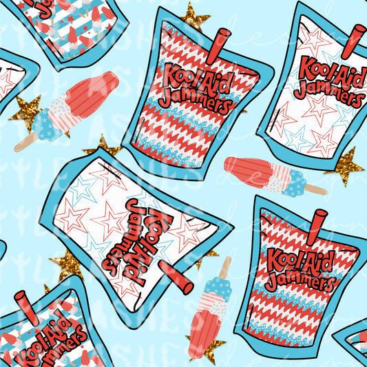 Gold stars, popsicle, and juice pouches