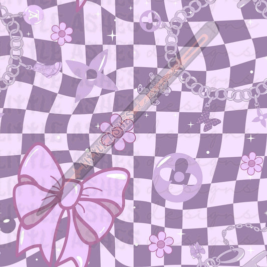 Lilac checkered bracelet