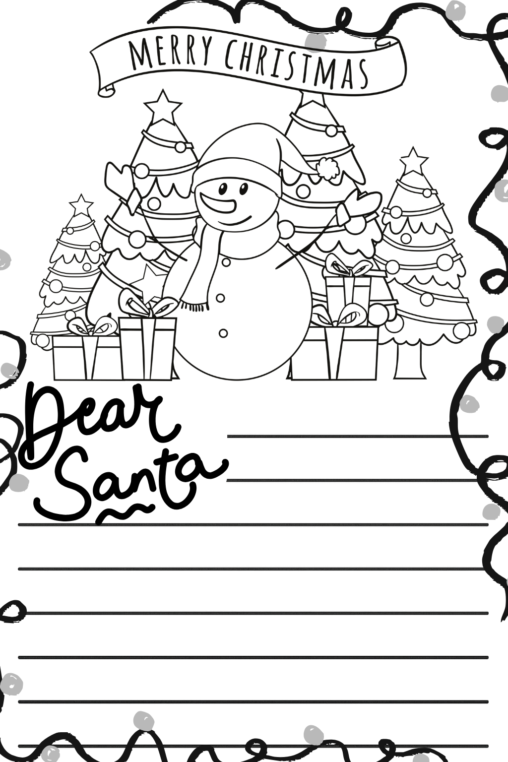 Dear Santa worksheets