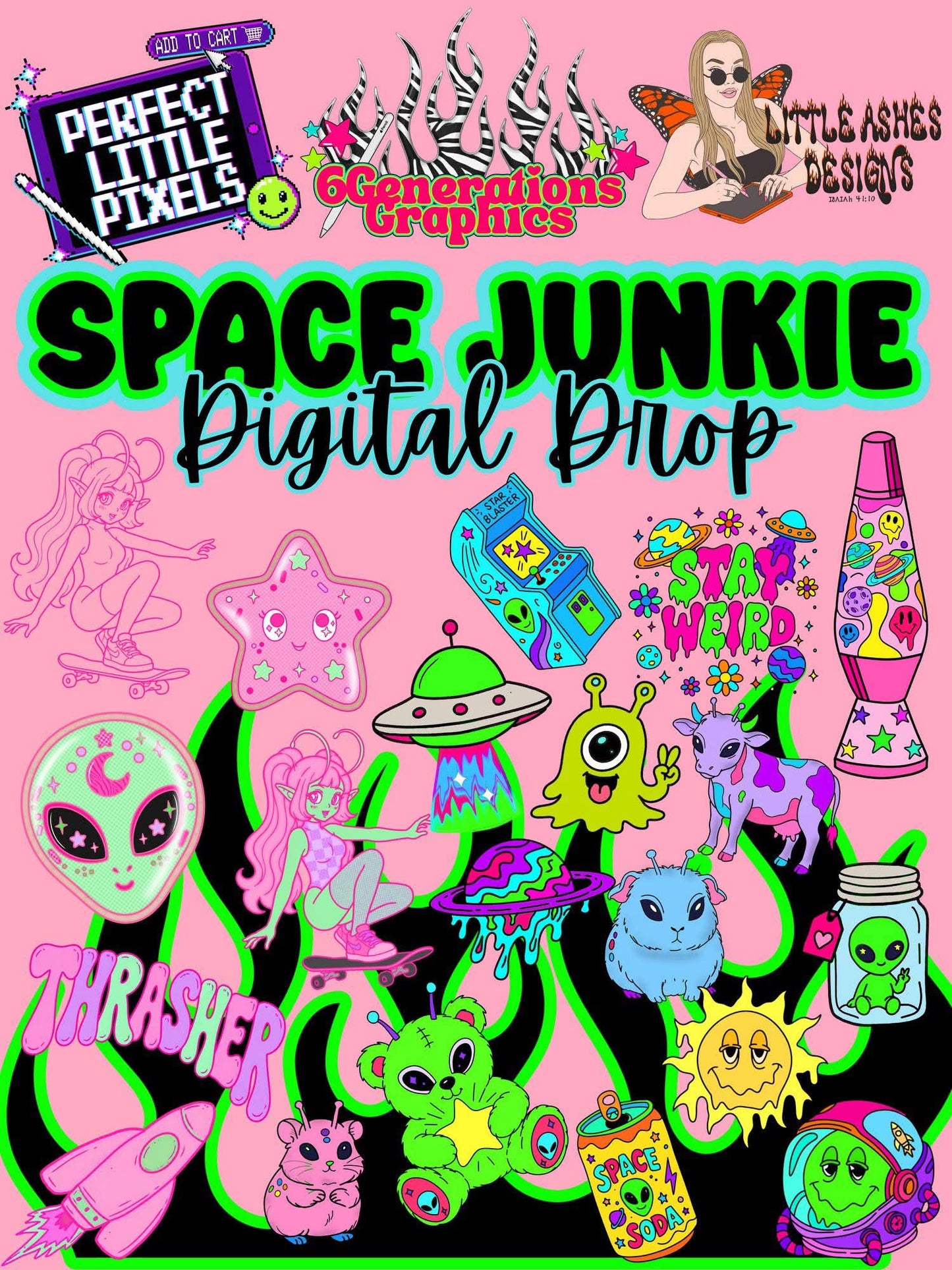 Space junkie clipart collab