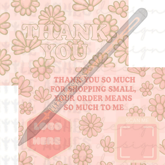 Thank you card graphic