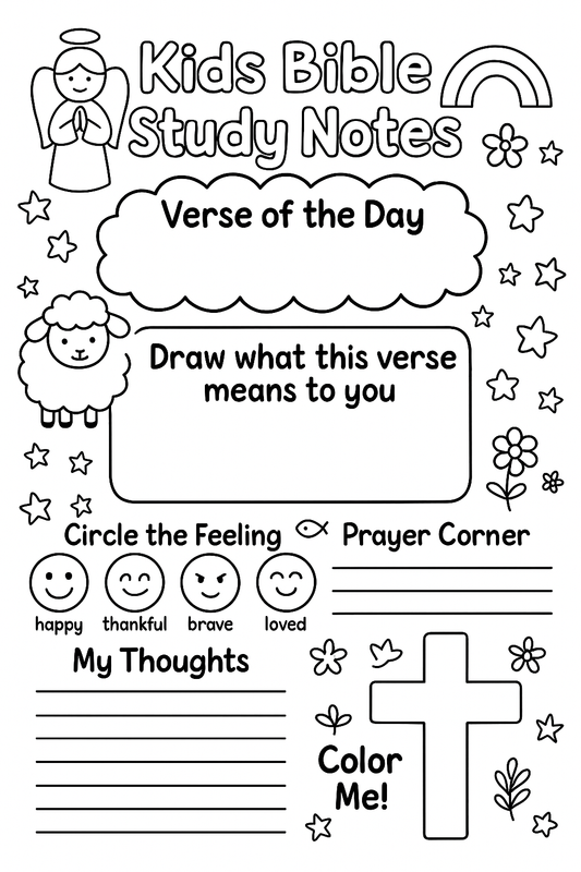 Kids Bible study blank