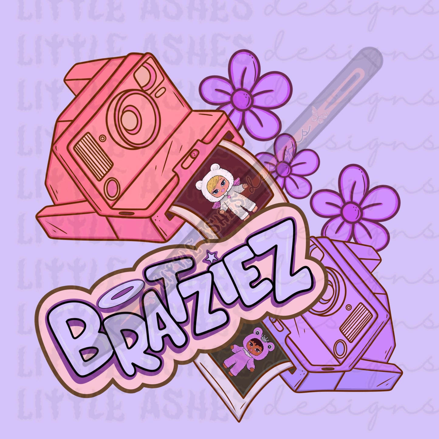 Trendy polaroid png and mockup